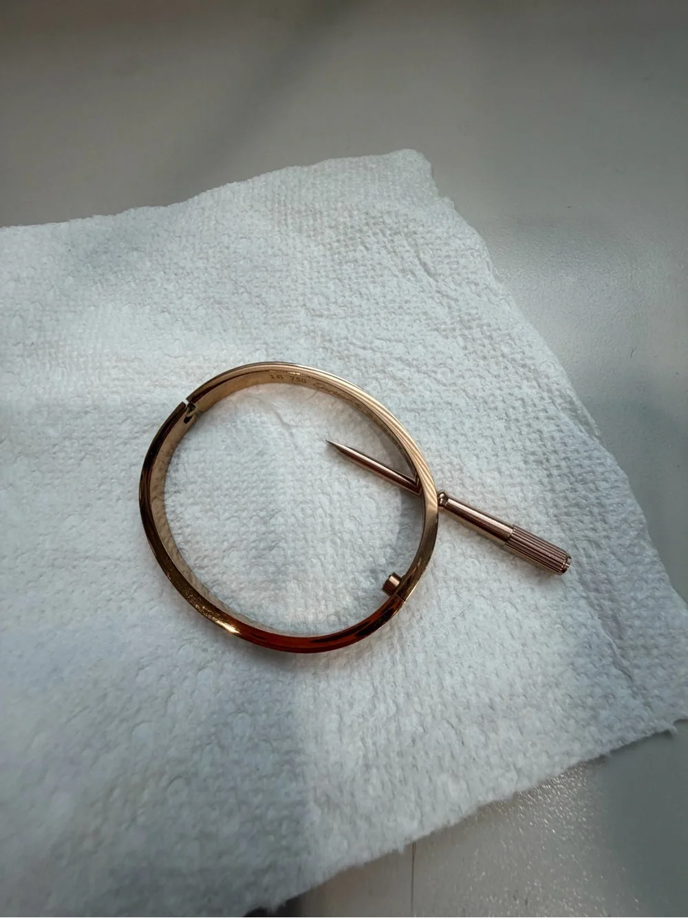 Gold-Tone Hinged Bangle Bracelet